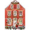 Jul i det røde hus - Julekalender der kan foldes ud (45x30cm)
