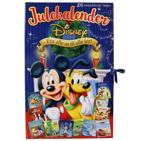 Blå Disney julekalender med 24 små bøger - Karrusel Forlag