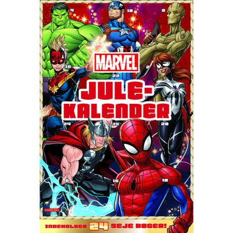 Marvel julekalender med 24 små bøger - Karrusel Forlag