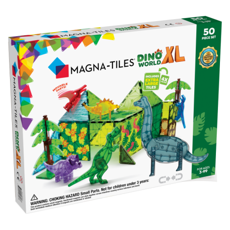 Dino World XL -  Byggemagneter & dinosaurer 50 stk. - Magna-Tiles
