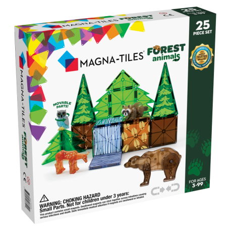 Forest Animals - 25 stk. byggemagneter & dyr - Magna-Tiles