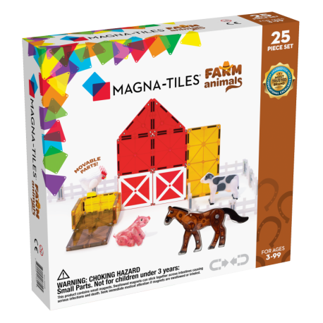 Farm Animals - 25 stk. byggemagneter & dyr - Magna-Tiles