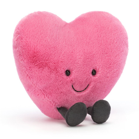 Stort pink hjerte - Amuseable bamse 17 cm - Jellycat