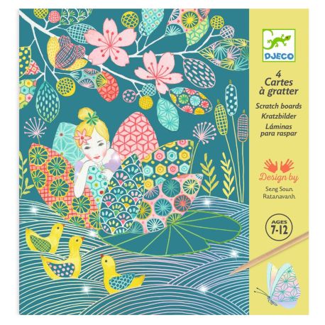 Blomsterfeer - 4 Scratch kort (6-10 år) - Djeco