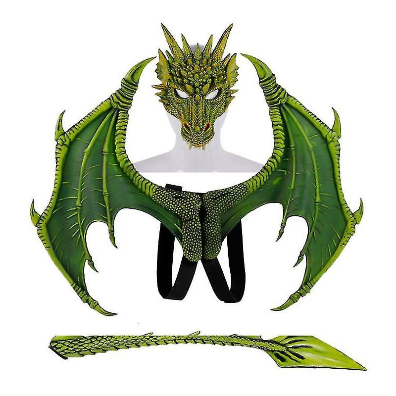 Dragesæt med maske, hale & vinger i EVA-skum - Udklædning - Great