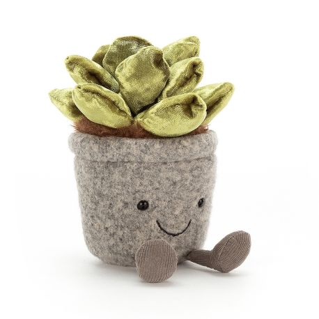 Jadegrøn plante - Silly Succulent bamse 16 cm - Jellycat