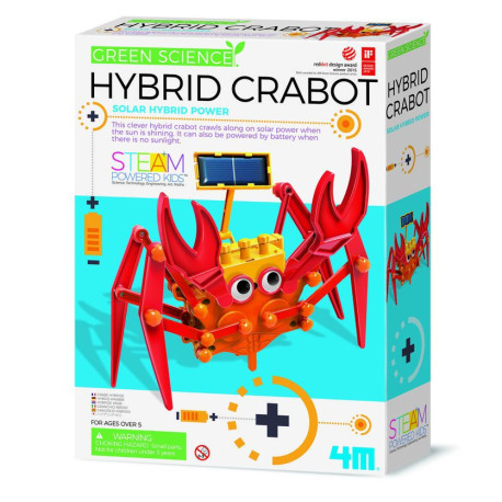 Byg din egen hybrid krabberobot - Green Science - 4M