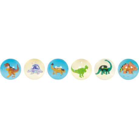 Hoppebold med dinosaurer 5 cm - Assorterede farver