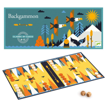 Backgammon - Klassisk spil (8-99 år) - Djeco