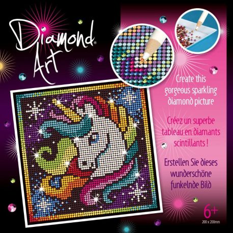 Enhjørning - Dekorér med diamanter (6-13 år) - Diamond Art