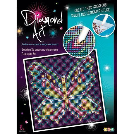 Sommerfugl - Dekorér med diamanter (6-13 år) - Diamond Art