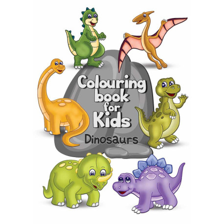 Nuttede dinosaurer malebog - A4