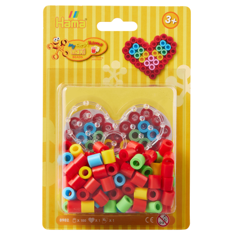 Lille hjerte - Maxi perler - Hama
