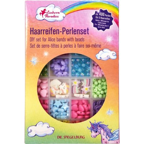 Enhjørning - Lav hårbøjler med 400 perler (5-9 år) - Spiegelburg