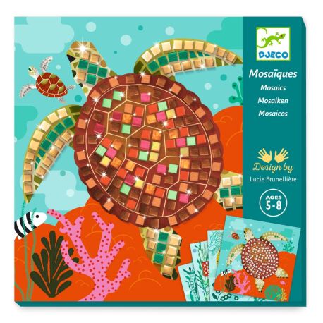 Smukke havdyr - Metallic mosaik (5-8 år) - Djeco