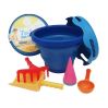 7-i-1 blå sammenklappelig spand med sandlegetøj - Compactoys