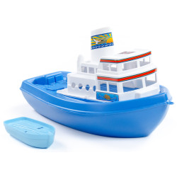 Færge med lille båd - 36 cm - Assorterede farver