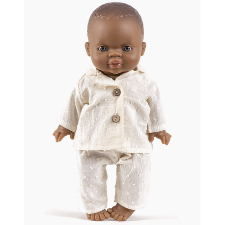 Ecru Swiss pyjamas - Dukketøj 34 cm - Minikane United Tribe