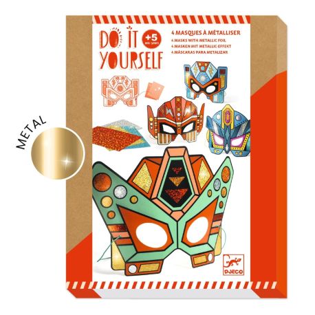 Lav dine egne metallic robot masker (5-8 år) - Djeco