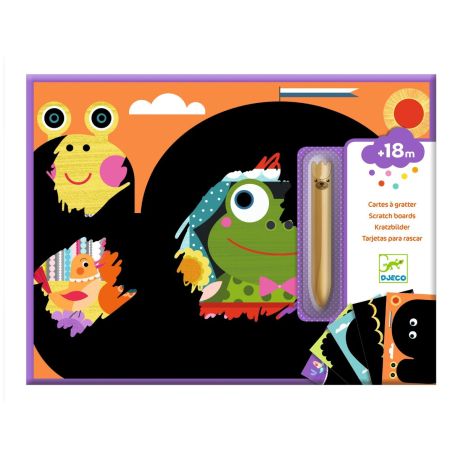 Opdagelser - 5 Scratch kort (18 mdr.-2 år) - Djeco