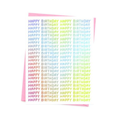Silver Happy Birthday - Fødselsdagskort & kuvert - Ashkahn
