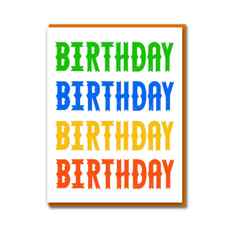 Birthday Colors - Fødselsdagskort & kuvert