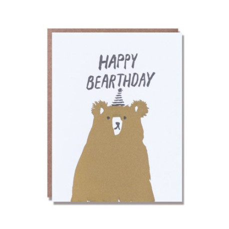 Happy Bearthday - Fødselsdagskort & kuvert