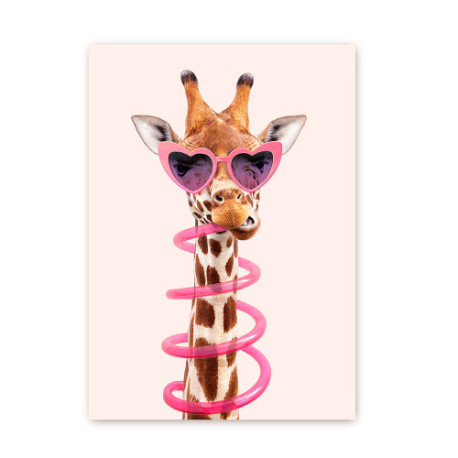 Giraf med Solbriller - Postkort - Lagom