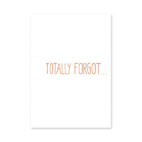 Totally Forgot... - Postkort - Ashkahn