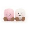 Hvid & Lyserød Marshmallow - Amuseable bamser 15 cm - Jellycat