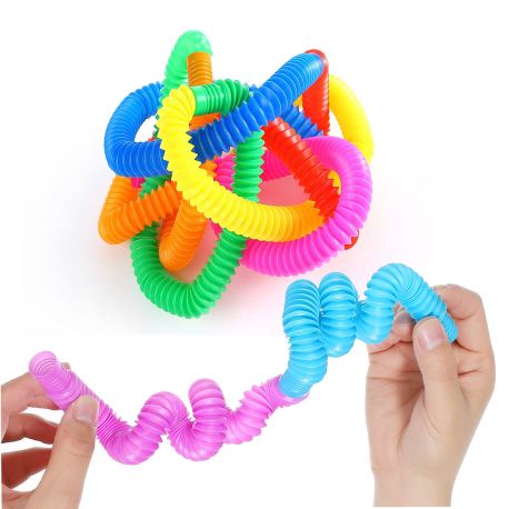 1 stk. Mini fidget pop tube - Assorterede farver 