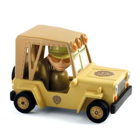 Lion Safari - Crazy Motors Bil (3-9 år) - Djeco