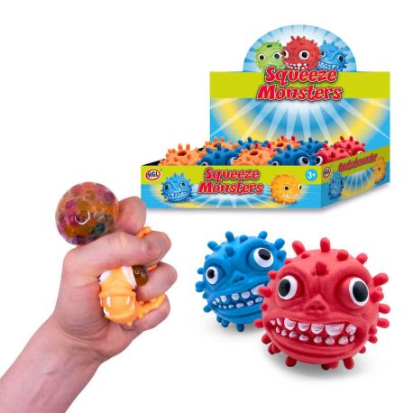 1 stk. Farligt Squeeze Monster - Assorterede farver