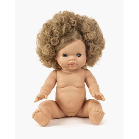 Lyshåret Anaïs pige med krøller - Dukke 34 cm - Minikane 