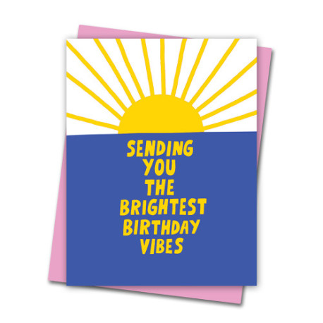 Sending You Birthday Vibes - Fødselsdagskort & kuvert - Ashkahn
