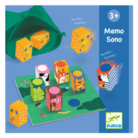 Memo Sono med lyd - Sanse & huskespil (3-5 år) - Djeco