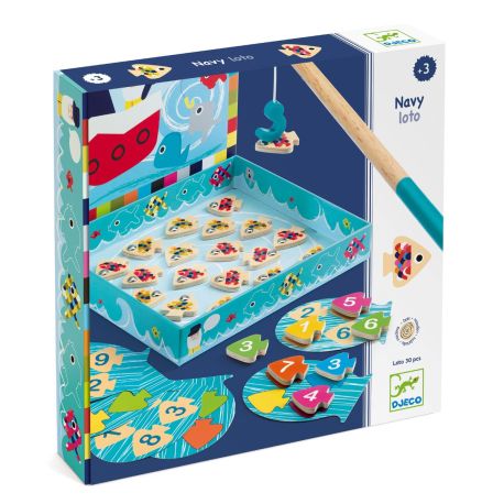 Fiske billedlotteri med tal - Lærespil (3-6 år) - Djeco
