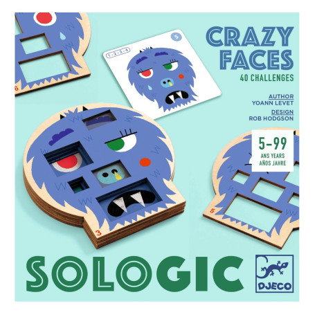 Crazy Faces - Hjernevrid med 40 udfordringer (5-99 år) - Djeco
