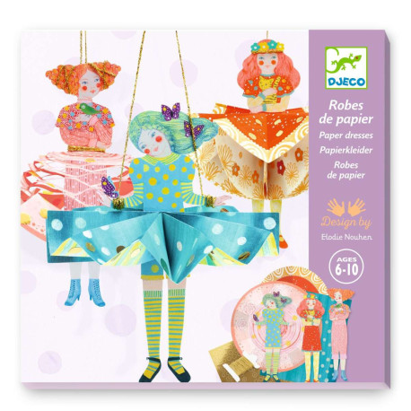 Danserinder - Dekorer med papirfoldning & stickers (6-10 år) - Djeco