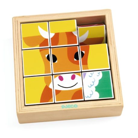 Bondegårdsdyr - Vende puslespil (2-3 år) - Djeco