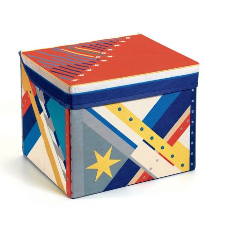 Space - Legetøjskasse & skammel (25 x 29 x 25 cm) - Djeco