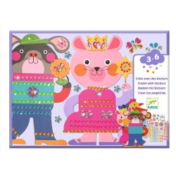 Strålende figurer - Glimmer sten mosaik (3-6 år) - Djeco