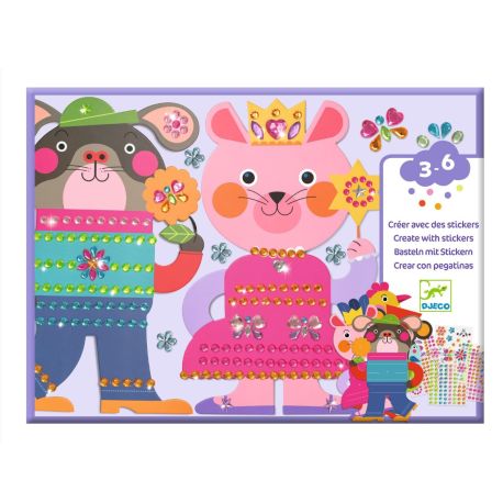 Strålende figurer - Glimmer sten mosaik (3-6 år) - Djeco