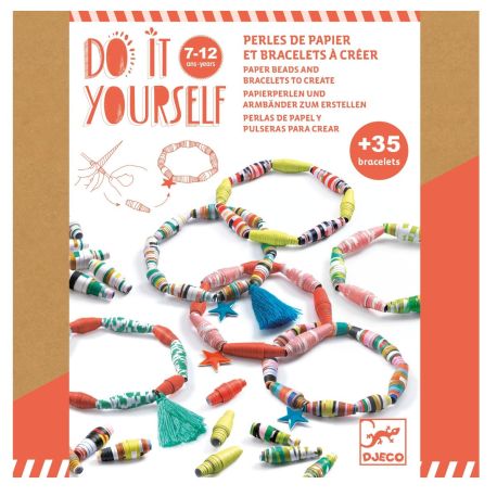 Lav armbånd med papirperler - DIY æske (7-12 år) - Djeco