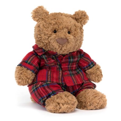 Bartholomew Bjørn med pyjamas - Bamse 28 cm - Jellycat