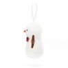 Snemand - Festive Folly bamse til ophæng 9 cm - Jellycat