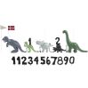 Dinosaur fødselsdagstog med 11 tal & flag - Kids by Friis