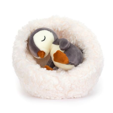Pingvin i rede - Hibernating bamse 13 cm - Jellycat