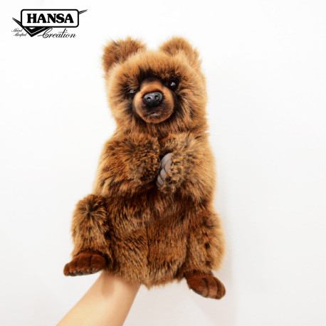 Brun bjørn hånddukke - Hansa
