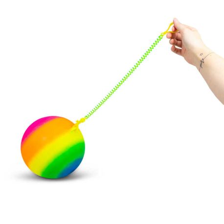 Rainbow bold med spiral nøglering - One For Fun